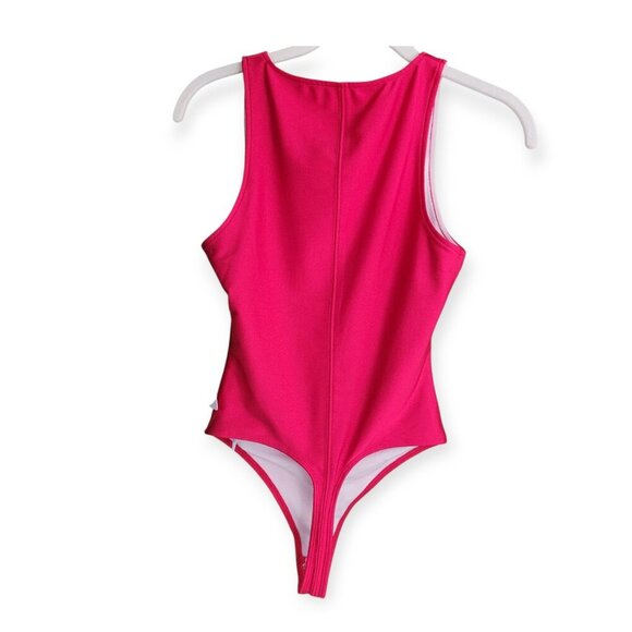 Good American High Neck Fuchsia Bodysuit Size XS NWT - Picture 2 of 6